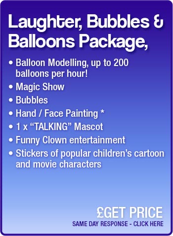 Laughter, Bubbles & Balloons Package details